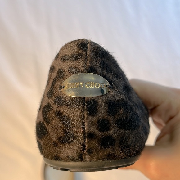 Jimmy Choo London Animal Leopard Print Size 40 Flats - Picture 10 of 15